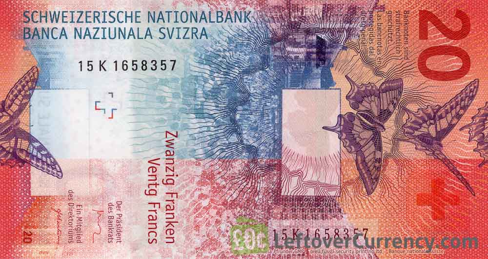 20 swiss francs banknote