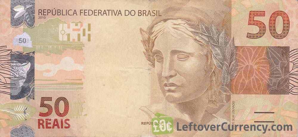 50 Brazilian Reais Banknote 2010 Issue Exchange Yours For Cash Today 50 Brazilian Reais Banknote 2010 Issue Obverse Accepted For Exchange