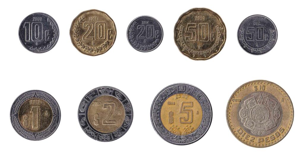 Mexican Peso And Centavos Coins Exchange Yours Now