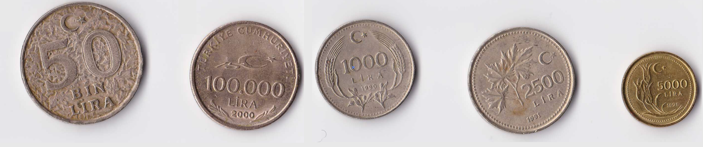 1000 lira coin Turkey inflation