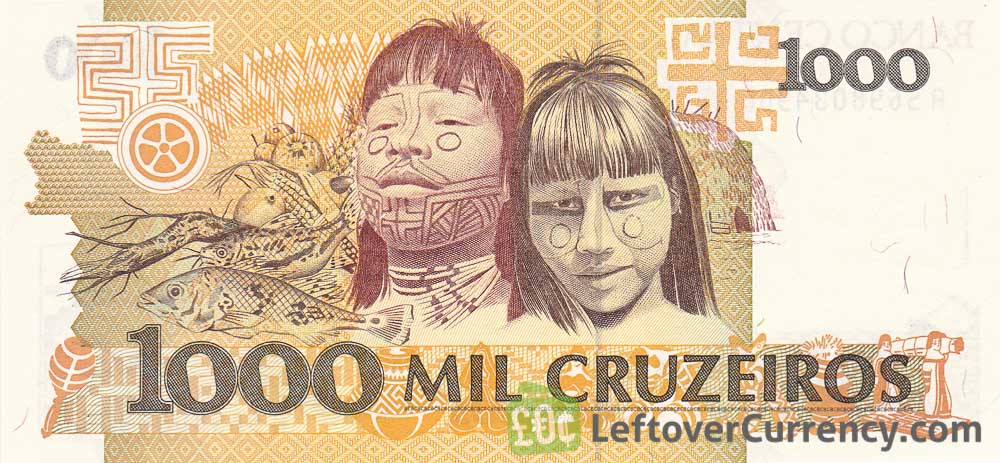 1,000 Brazilian Cruzeiros banknote (Cândido Rondon ...